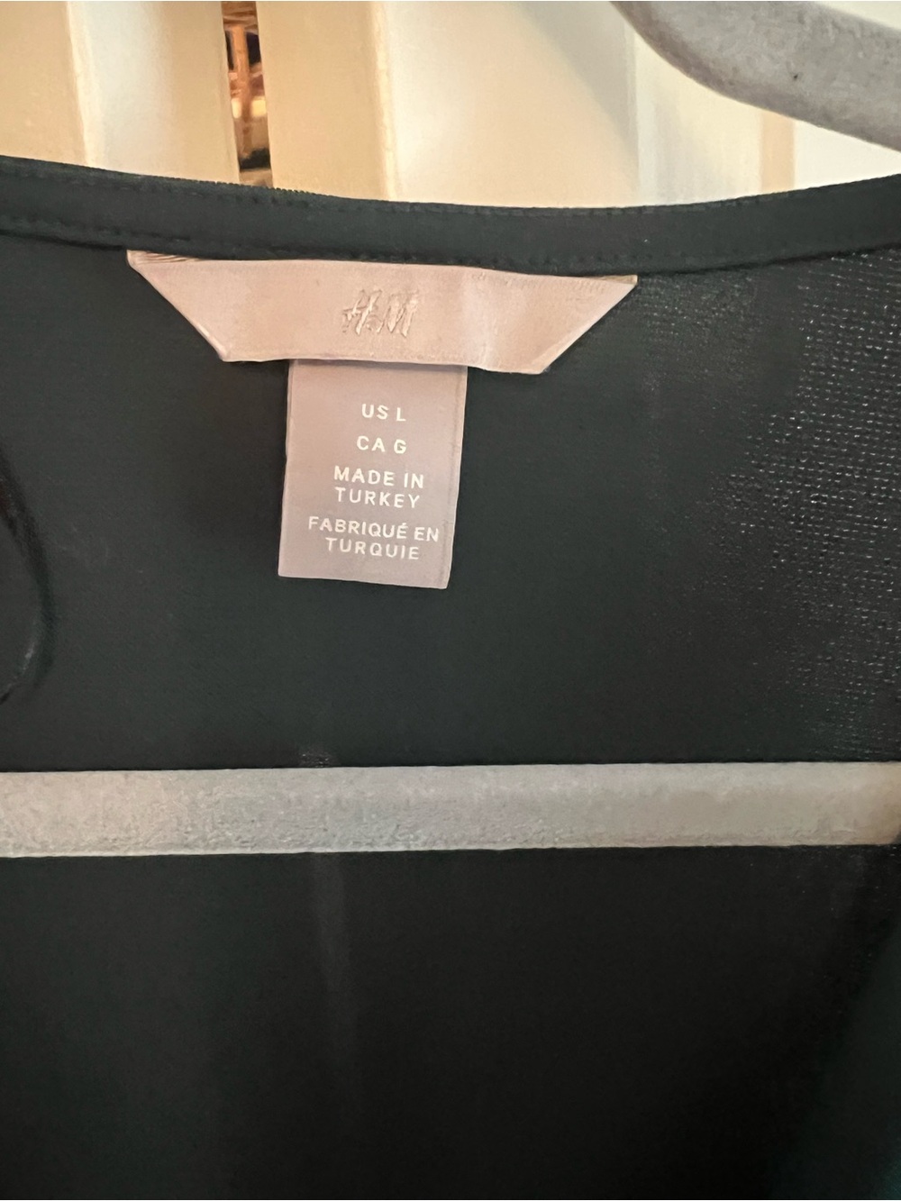 H&M Dark Teal Wrap-Front Long-Sleeve Blouse - Picture 2 of 2